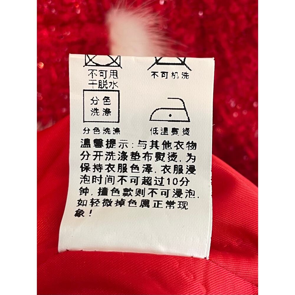 Structured Red Wool Jacket, Size L - image 6